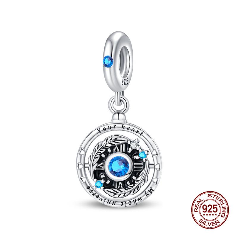 New In Original Charms Copper Sweet Pink Robot Charm Beads Fits 3Mm Original Bracelets For Womens Diy Fine Jewelry Gift