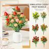 Konstgjord Blomsteruppsättning - Realistisk Frukt & Blomsterarrangemang för Heminredning