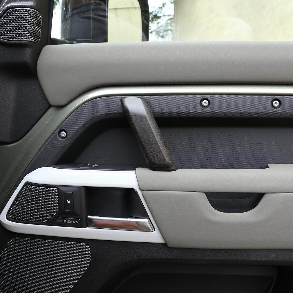 Oak Grain Car Inner Door Handle Trim Cover For Land Rover Defender 110 20-24