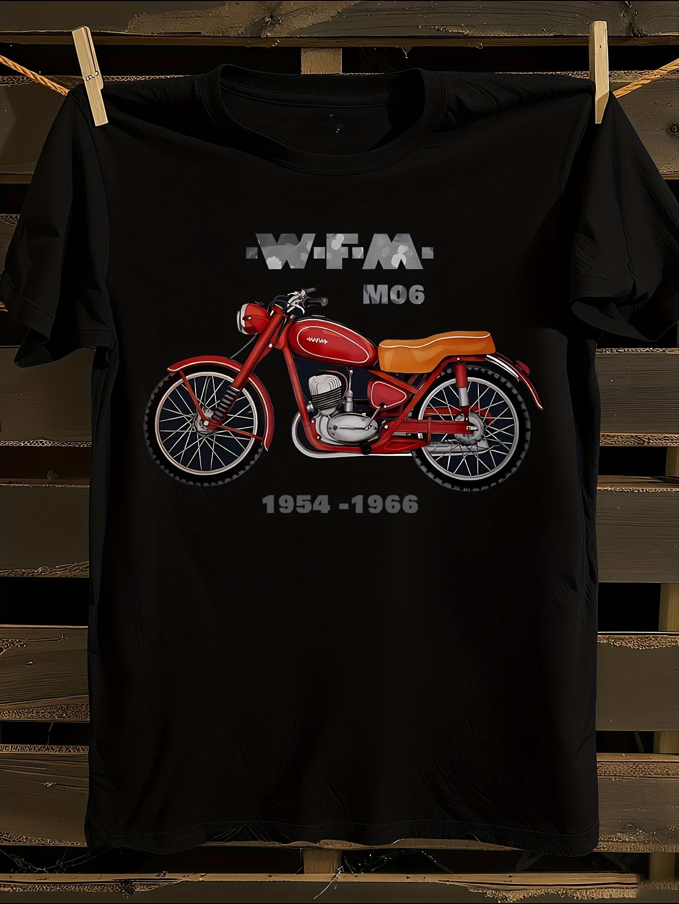 WFM M06 Vintage Polish Motorcycle Graphic T-Shirt S