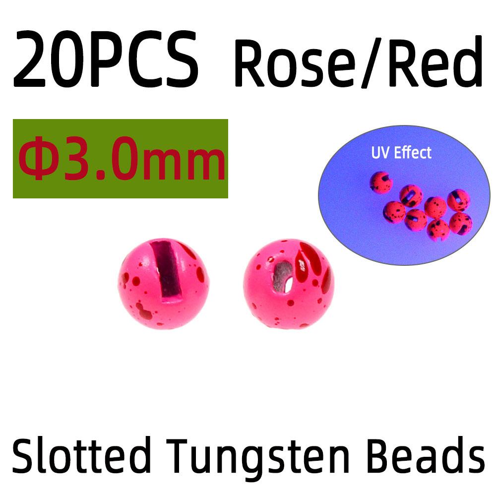 20 buc. Mărgele metalice de tungsten cu fante cu ochi cu puncte pentru pescuitul cu muscă de tungsten pe gheață Jig Cap de mărgele Material pentru legarea muștelor