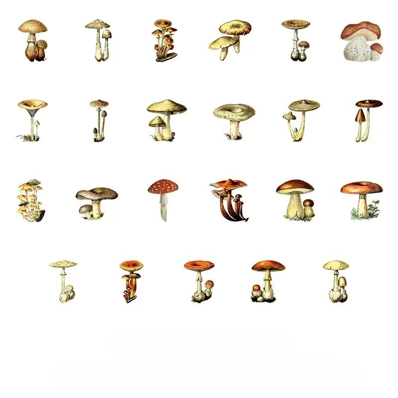 

46 шт./коробка Ретро Классика Скрапбукинг Журнал Наклейка Гриб Цветочный Лист Бабочка Канцелярские Наклейки Декор своими руками Наклейка для багажа