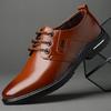 Italian Holfredterse Men Formal Leather Office Wide Fit Wedding Lace Up Casual Pointed Toe Business Soft Bottom Shoes 16-1978