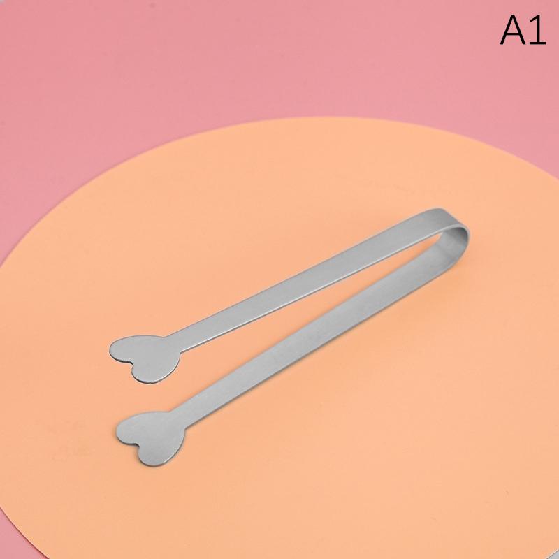 Stainless Steel Mini Food Clips For Sugar Cubes Ice Cube Tweezers Cute Baking Pastry Cake Decoration Candy Dessert Clips