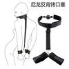 Sexual Bondage Restraint Kit BDSM Leather Thigh Sling Breast Belt Rear Handcuffs Spread Legs Slave Fetish Anal Hooks Fetish