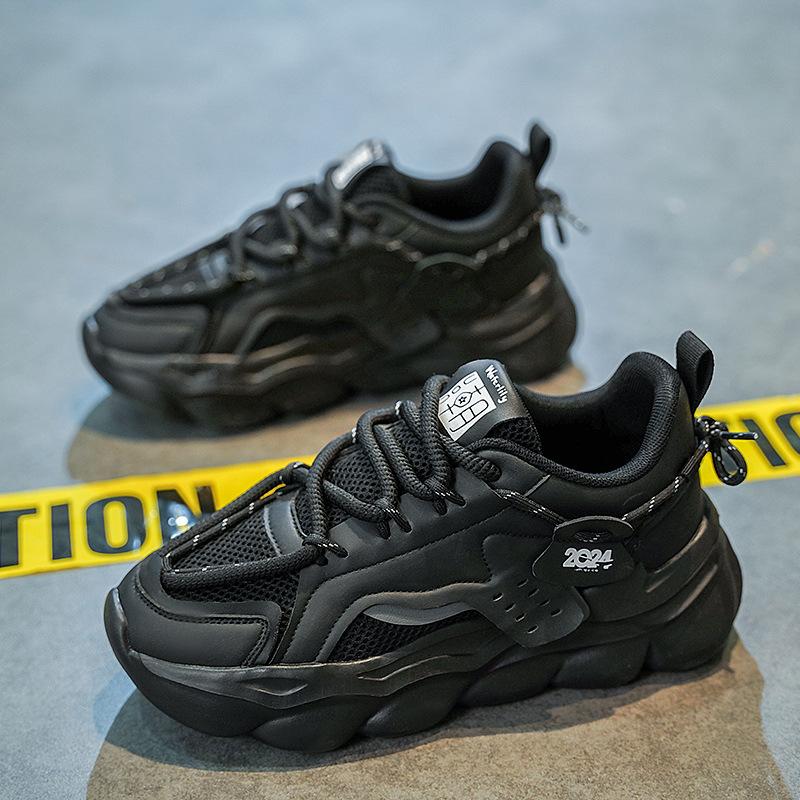 Sneakers Herbst atmungsaktives Netz Plateau Studenten Laufschuhe rutschfest höhenverstellbar lässig Dad trendige Schuhe