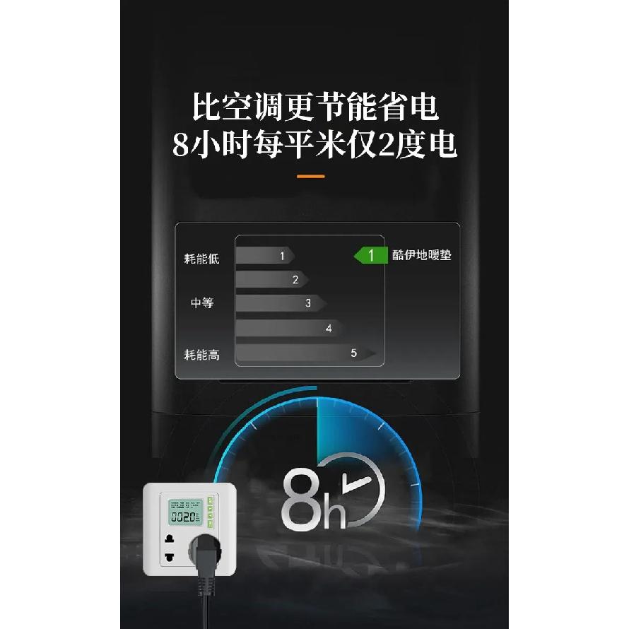 220V Graphene Heating Mat Portable Electric Warmer for Home Yoga Living Room Winter Floor Heating Pad BDW