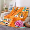 Snail Big Eyes Flannel Blanket Super Soft Warm Cozy Blanket For Sofa Bed Office Travel Allseason Home Decor Gift