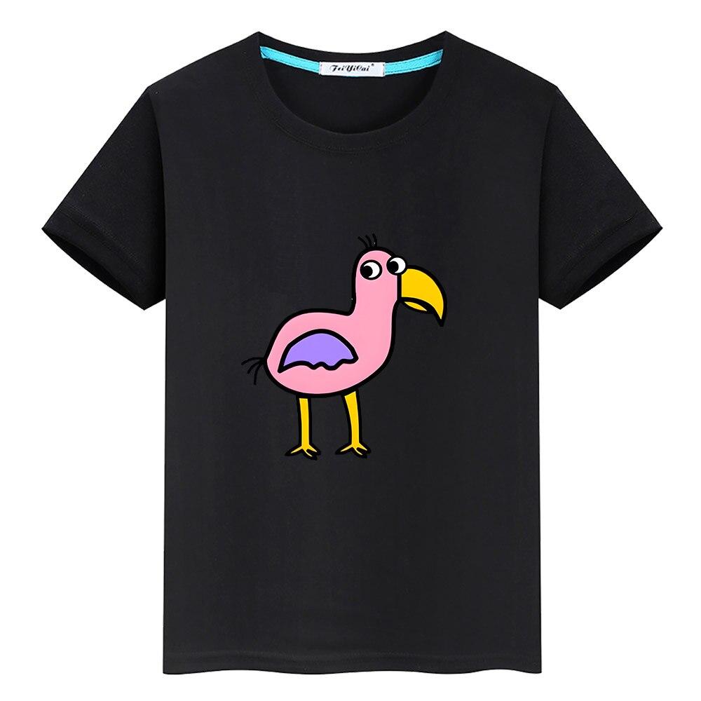 Garten of Banban Opila Bird Pink Cartoon T-shirt 100% Cotton