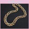 Euro Gold Style Plated Necklace Metallic Geometric Pendant Unisex Gift Jewelry