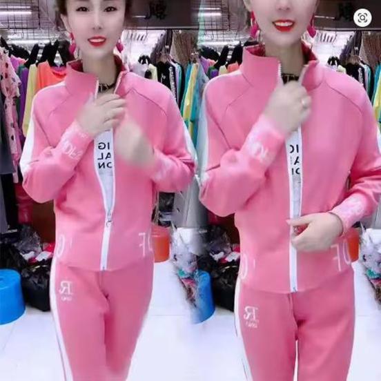 

Женский спортивный костюм Осень Весна Повседневная мода Корейский приталенный плащ Свитер с длинным рукавом + Брюки Комплект из двух предметов для женщин S