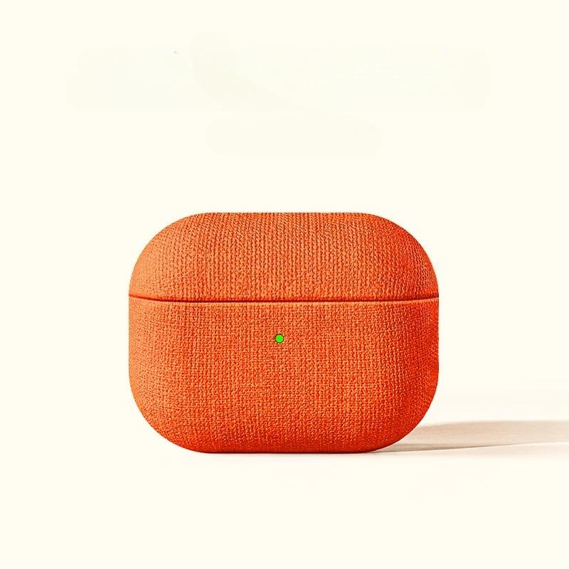 Luxury Real Cloth Fabric Hard Cover for Airpods Pro 3 Pro2 Colorful All Inclusive Earphone Case with Carabiner