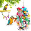 Birds Swing Toys, Parrots Chewing Hanging Perches with Bells Toys for Love Birds Budgie Macaws Cockatiels Parakeets African Grey