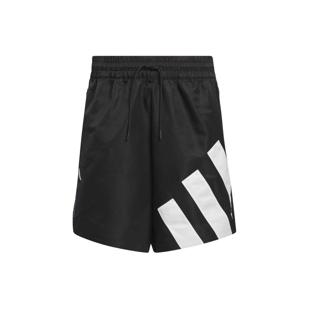 Adidas Ae Foundation Striped Color Block Drawstring Basketball Shorts Men Shorts Black IU2817