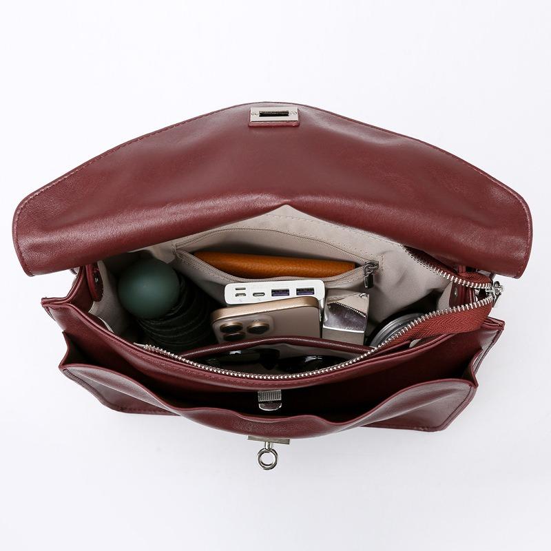 Bags Women's Fashion Vegetable Tanned Soft Leather Light Luxury Women's Bags Large Capacity Bags Premium Messenger Bags Versatile Messenger Bags