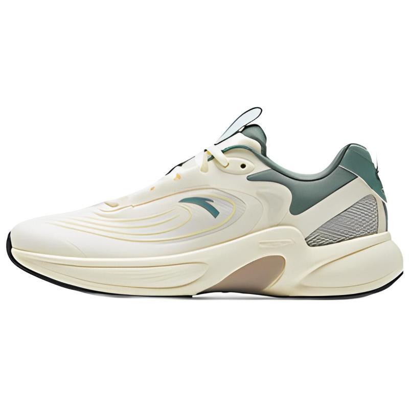 Anta C37+ Anti Slip Wear Resistant Low Top Casual Running Shoes Men's White Green Sneakers 912335537-1