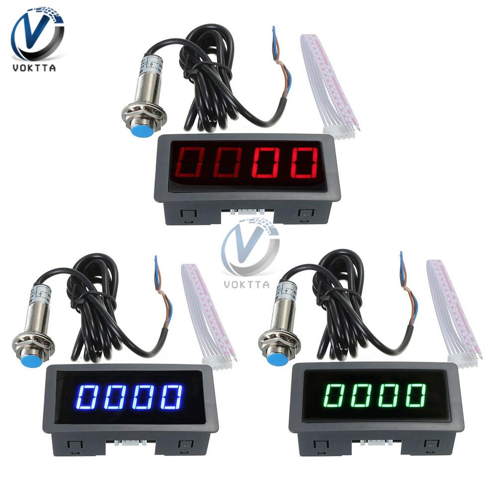 11V 1.16' 1 Digital LED Display Tachometer Timer RPM Speed Meter High Precision Tachometer with Hall Proximity Switch Sensor NPN