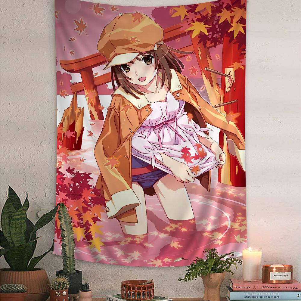 Bakemonogatari Anime Tapestry Art Printing Cheap Hippie Wall Hanging Bohemian Wall Tapestries Mandala Art Home Decor