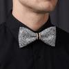 British Style Rhinestone Collar Flower Solid Color Men's Suit Accessory  Business