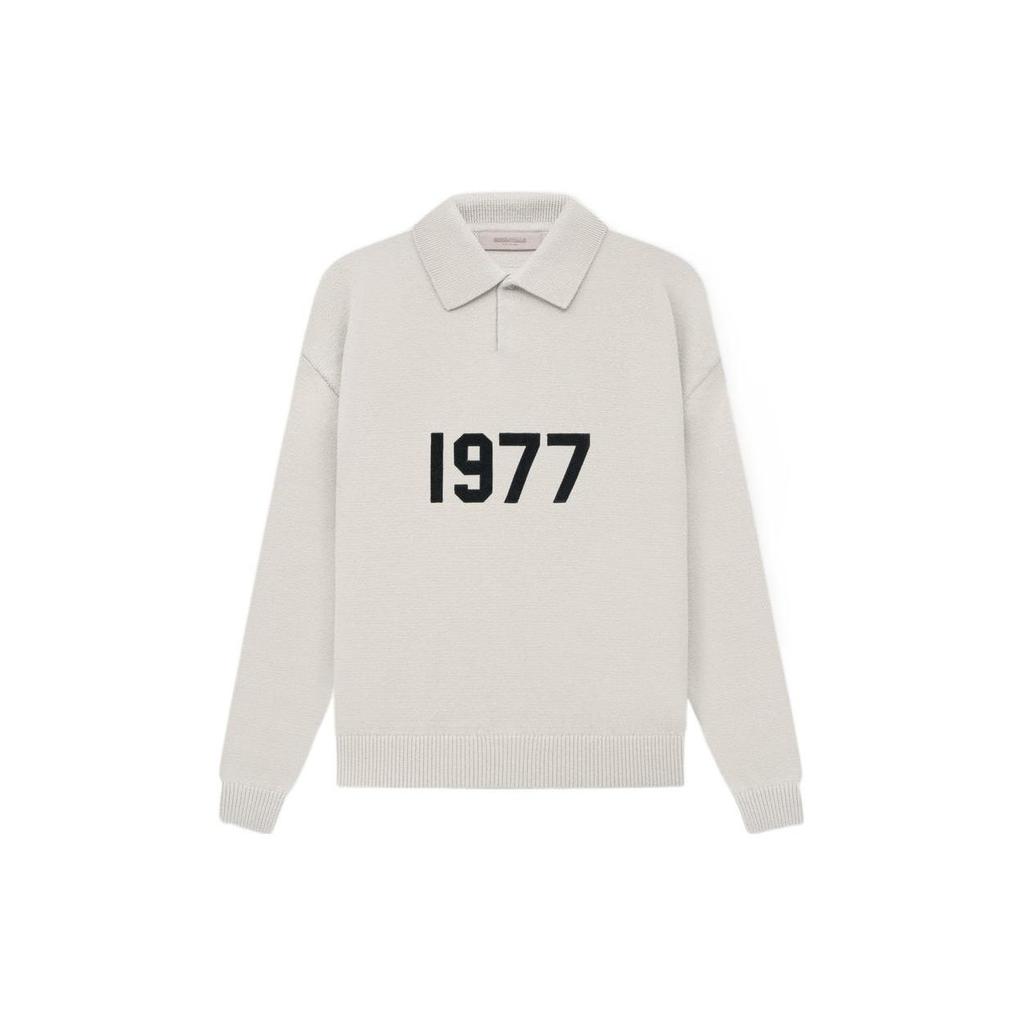 Fear of God Essentials SS22 Knit Long Sleeve Polo Men Tops Wheat FOG-SS22-157