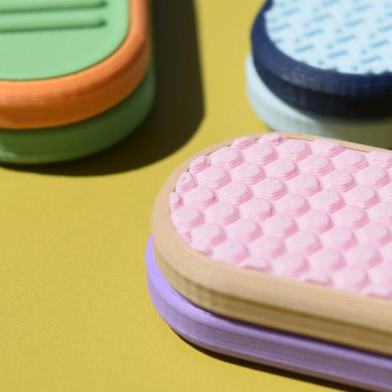 3D Tištěný Fidget Slider Hračka Úleva od Stresu Kosočtverec Včelí Plástev Paralelní Dráha Údolí Texturovaný Slider Kapesní Velikost Děti Dospělí Senzorická Hračka Slider