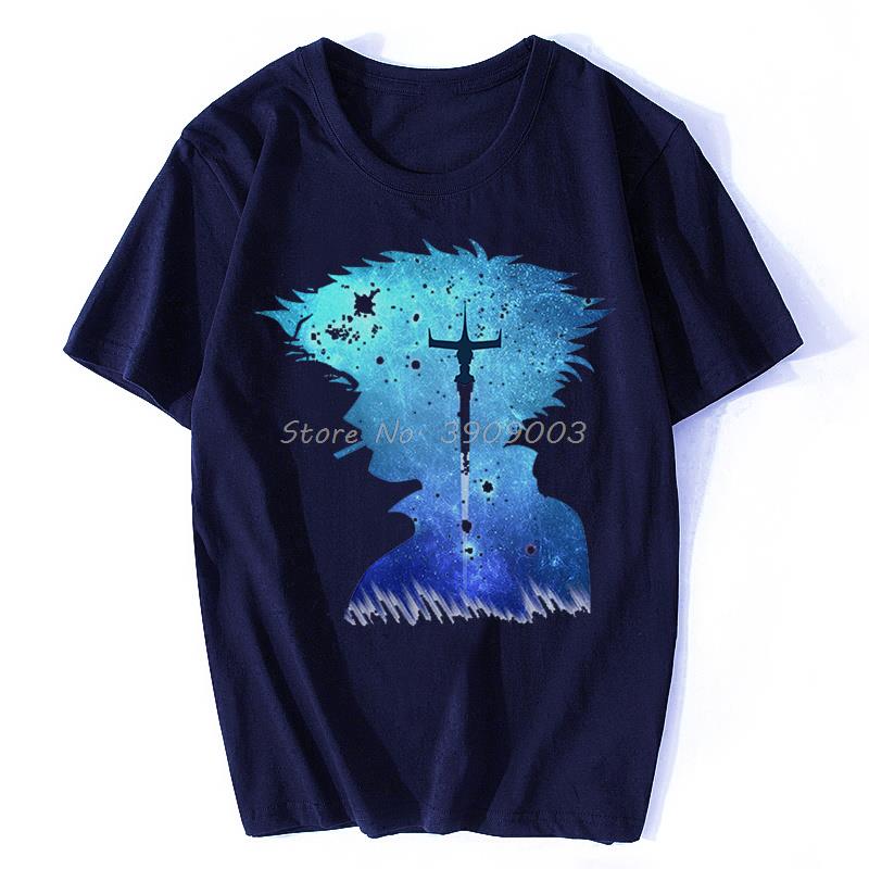Bounty Hunter Cowboy Space Bebop Spike Spiegel Funny Anime Tshirt Men Cotton Casual Funny T Shirt Unisex Streetwear T-shirt
