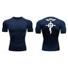 Anime Summer Men's Printed Tight Short Sleeve Fitness Training T-shirt Breathable Quick Drying Sports T-shirt