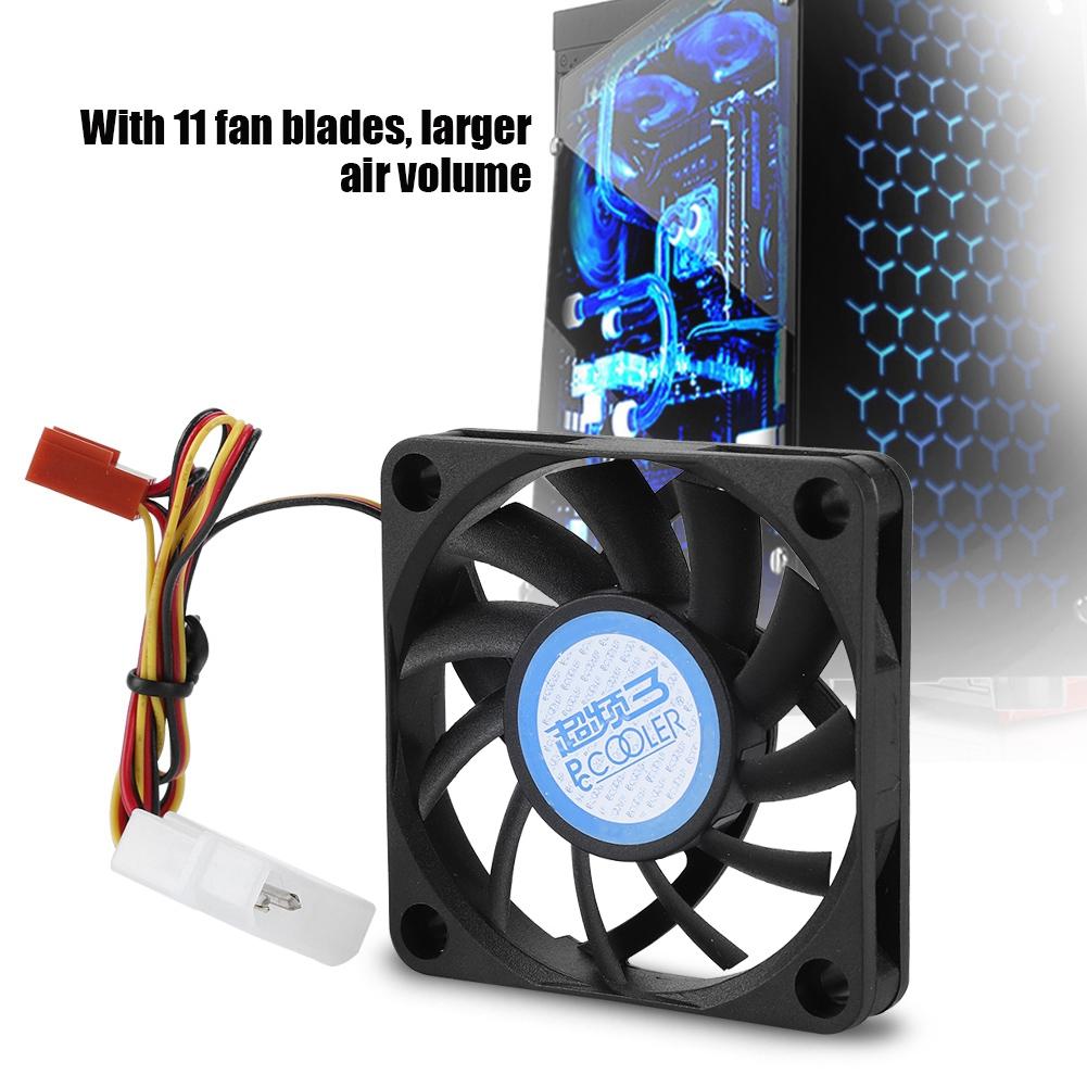 4Pin3Pin DC12V 6CM High Quality Mute CPU Heatsink Cooling Fan with 11 Blades