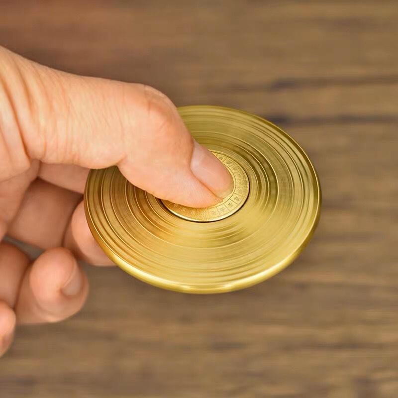 Chinese Tai Chi Hand Spinner Fidget Metal Brass Fingertip Gyro Edc Gadgets Stress Relief Toys For Anxiety Adhd Novelty Gift
