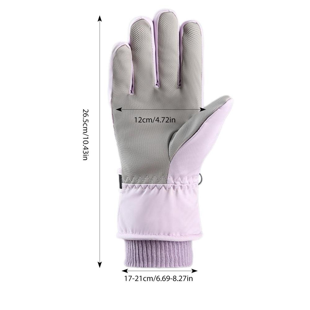 

1 Pair Motorcycle Gloves Winter Ski Gloves For Men&Women Fashion Outdoor Sports Warm Gloves Waterproof Touchscreen Snow Mittens фіолетовий