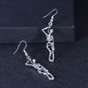 9x Goth Mysterious Drop Earring Jewelry Rose Heart for Butterfly Bat Skull for Cross Pendant Charm Vintage Earring For W