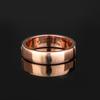 925 Sterling Silver Rose Gold Plated Ring with White Topaz Round 2.00mm 3 Stone Elegant Minimalist Women Jewelry Gift