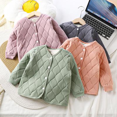 Children's Warm Autumn Winter Boys Three-layer Quilted Girls Thickened Jacket Cotton Clothes Children Clothing