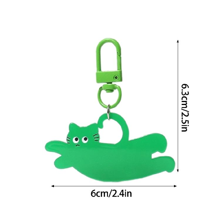 Cartoon Cat Pendant Lovely Animal Shaped Keychain Plastic Keyring Bag Ornament