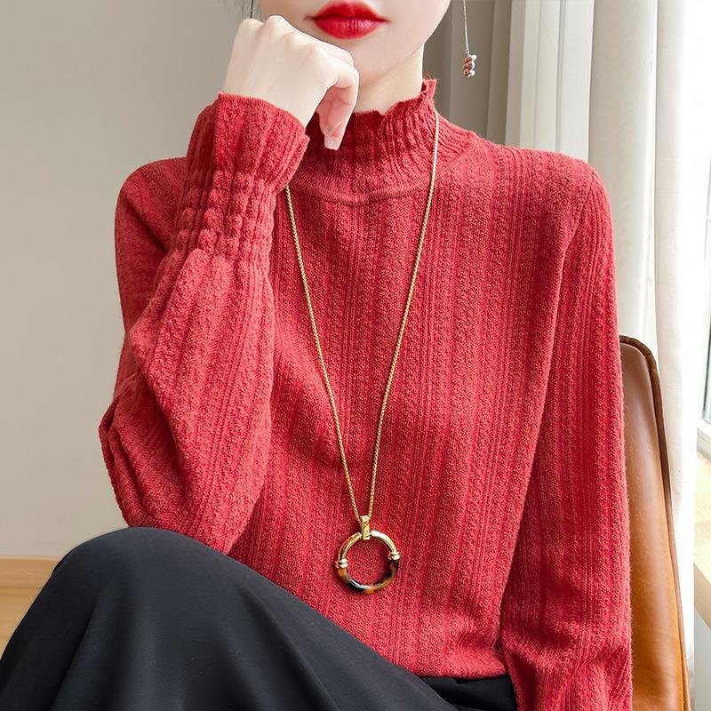 Women S Half Turtleneck Long Sleeve Pullover Top For Commute Casual Wear