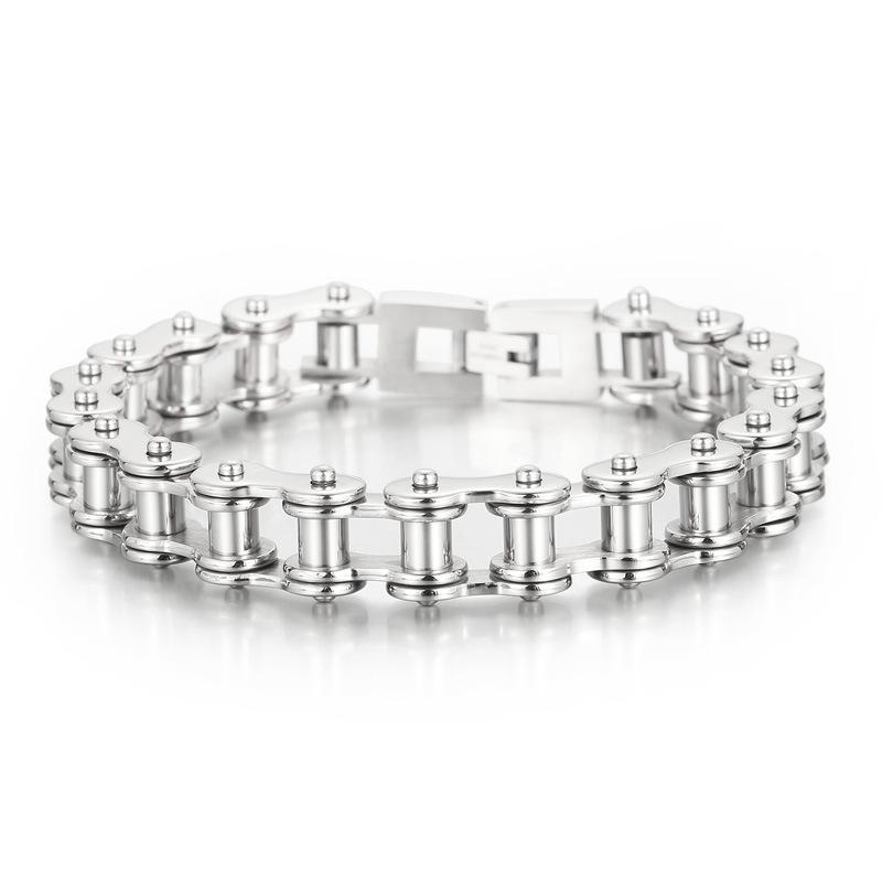 

Простой и атмосферный новый европейский и американский индивидуальный велосипедный мужской браслет в стиле рок-хип-хоп диаметром 11 мм.