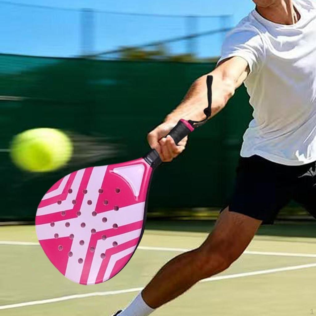 Padel Racket Beach Tennis Paddles with Storage Bag Sturdy Training Professional Lightweight