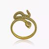 Elegant Vintage Copper Snake Ring For Women Adjustable Retro Fashion Accessory