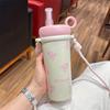 Large Capacity Vacuum Cup Women Good-looking 2025 New Straw Cup with Strainer Portable Student Kettle