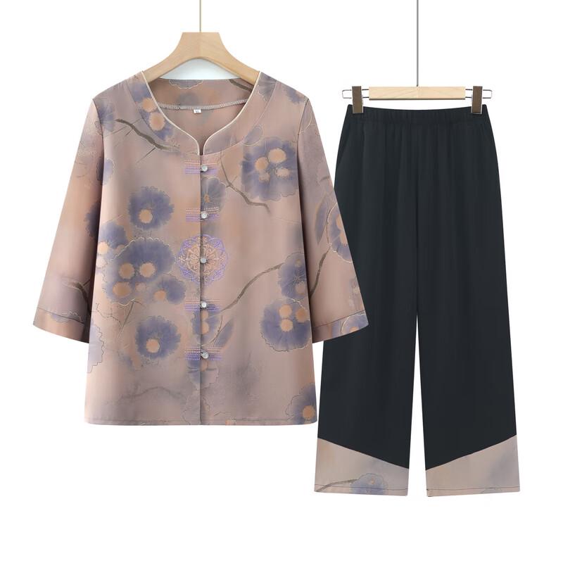 Women's Chinese Style Seven-Sleeve Floral Top
