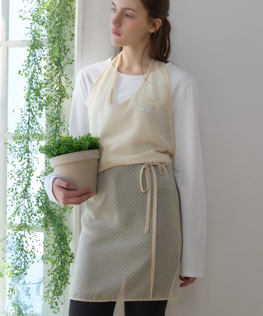 Our Hope Sheer Dot Layered Apron - Yellow