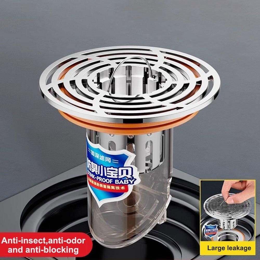 Odor and Insect Proof Sewer Shower Drain Anti-Clogging Drain Sink Strainer  Deodorant