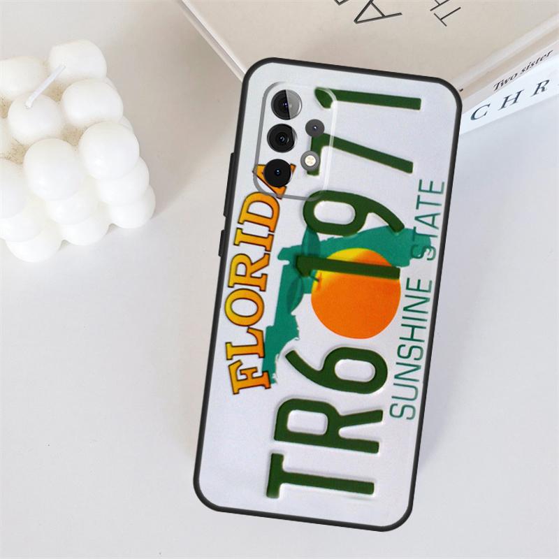 USA LICENSE NUMBER PLATES For Samsung Galaxy A05 A06 A16 A26 A54 A34 A14 A22 A32 A52 A55 A35 A15 A53 A13 A36 A56 Case