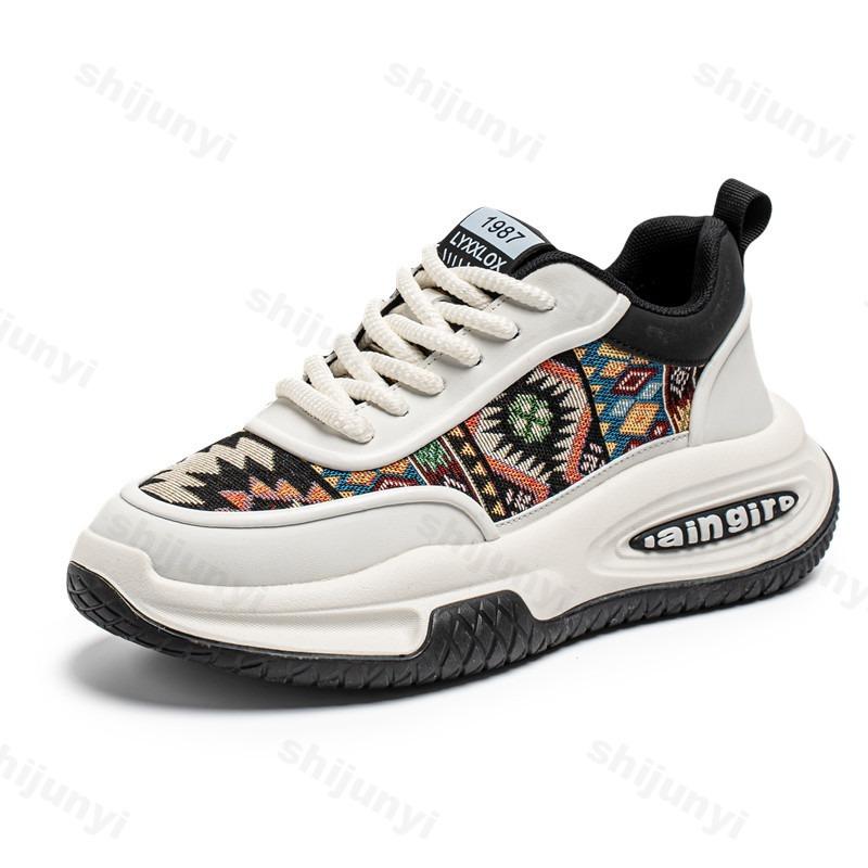 Fashion 2025 New Men's Casual Shoes Spring Mesh Breathable Comfortable Versatile Thick Sole Shoes Fashion Trend Non slip Chunky sneakers