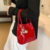 Women's PU Leather Shoulder Bag Mini Crossbody Bags Retro Simple Manual Small Square Korean Cute Versatile Female