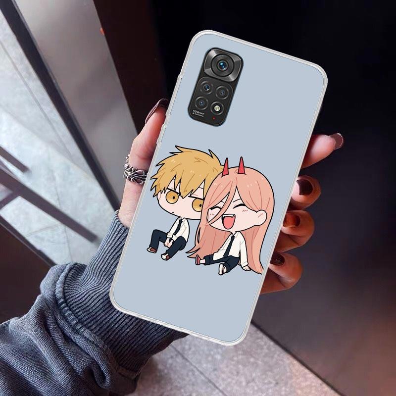 C-Chainsaw Mans Cute Phone Case For Xiaomi Poco X5 X6 X7 Pro F7 Ultra M7 Redmi 15C 15 13C 13 12C 12 10 10C 10A 9 9C 9T 9A Cover