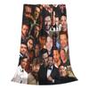 Coperte Divertenti con Collage di Foto di Hugh Jackman Morbidissime in Flanella Coperta Calda Lavabile in Lavatrice