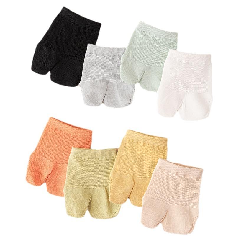 Two-Toed Socks, Invisible Socks, Non-Slip Half-Palm Sandals Socks, Summer Thin Solid-Color Cotton Socks, Children'S Split-Toe Boat Socks, Women