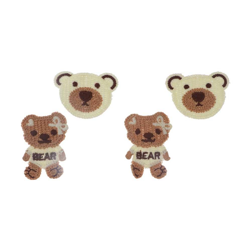Mini For Clothes Cartoon Clothes Decoration Animal Bear Embroidery Stickers Appliques Patch Badge