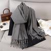 Luxury 2 Colours Cashmere Scarf Women Autumn Winter Shawl Pashmina Handkerchief Lady Pareo Soft Outdoor Windproof Travel Bufanda